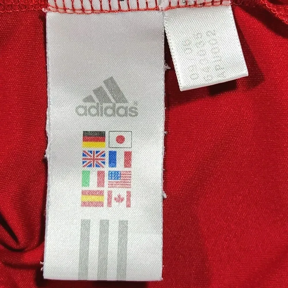 Adidas Youth Climacool Soccer Jersey Shirt Small (?) Red V-Neck Active 3 Stripes